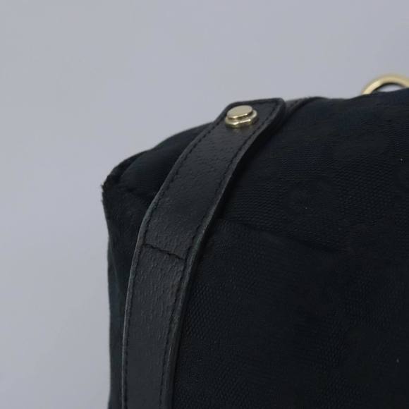 GUCCI GG Canvas Tote Bag Black Gold 130736 Auth 100266 - Picture 14 of 16